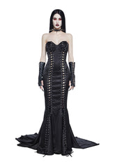 Darkest Dance Satin Maxi Dress