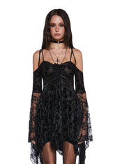 F is For Fairies Handkerchief Dress - Black Velvet Lace