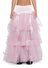 Late To The Ball Tulle Maxi Skirt