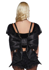 Socialite Sweetness Bow Backpack - Black