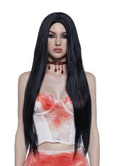 Straight Wig With Center Part - Black