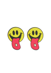 Smiley Face Glitter Tab Pasties