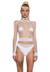 Digital Remnants Lingerie Set - White