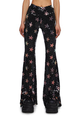 Celestial Groove Sequin Flare Pants
