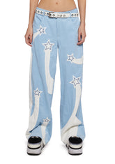 Living The Dream Wide Leg Pants - Blue