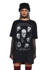 Skull Knowledge Oversized Tee