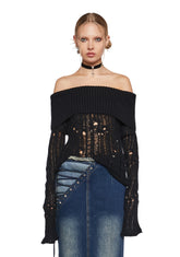 Something About You Distressed Sweater