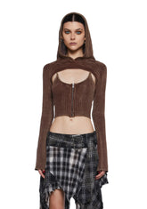 Warp Knit Tank And Shrug Set