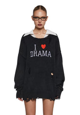 Drama Starter Distressed Sweater
