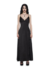 Bewitching Moon Satin Maxi Dress