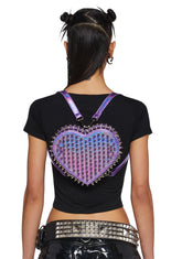 Reckless Devotion Studded Backpack - Purple