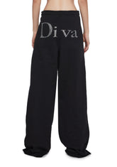 Diva Rhinestone Sweatpants