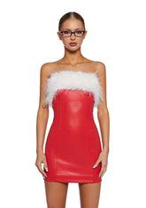 Nadine Strapless Mini Dress - Red