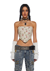 Written Rose Corset Top