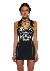 Rev Me Up Halter Dress