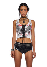 Rock Star Lace-Up Tank Top