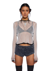 Last Laugh Fishnet Top
