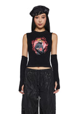 Explosive Art Top And Arm Warmers Set