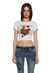Cross Heart Baby Tee