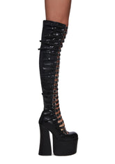 Thigh High Hardcore Dazzle Platform Boots