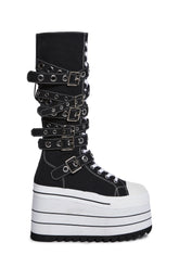 Against It All Knee High Platform Sneakers