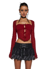 Fateful Fascination Long Sleeve Top