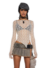 Breaking Up Long Sleeve Top - Off White