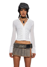 Runaway Riot Long Sleeve Top - Off White