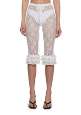 Daring Love Lace Capri Pants - Off White