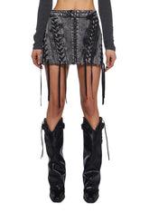 Raider Maiden Acid Wash Skirt