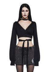 In Your Dark Dreams Wrap Top