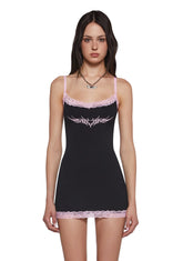 Seduced By Darkness Mini Dress