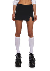 Don’t Even Go There Mini Skort - Black