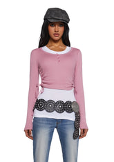 Crushed Hearts Long Sleeve Top