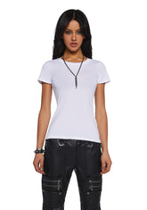 Sweet Rebellion Short Sleeve Top - White