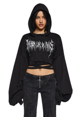 Chord Backless Cropped Hoodie