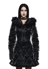 Cloaked In Darkness Corseted Puffer Jacket