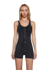 Starry Eyed Babe Button Up Romper