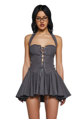 Making Headlines Halter Dress