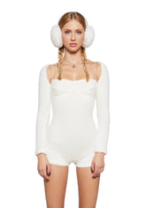 By The Fire Romper And Shrug Set - Ivory