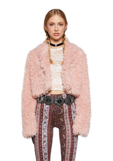 Spiraling Daze Faux Fur Jacket