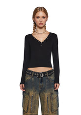 Understated Days Long Sleeve Tee - Black