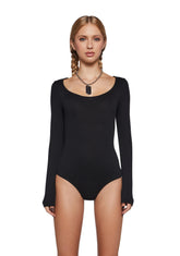 Carefree Energy Long Sleeve Bodysuit - Black