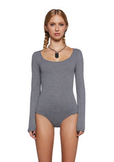 Carefree Energy Long Sleeve Bodysuit - Gray