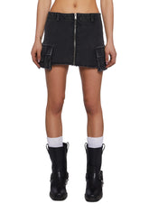 Total Recall Denim Mini Skirt