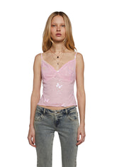 Butterfly Away Sequin Top