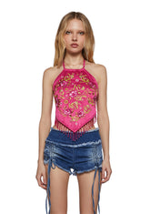 Romantic Frequency Halter Top