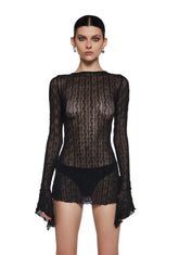 Analog Love Open Back Dress - Black