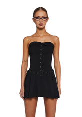 Tech Girl Rising Mini Dress - Black