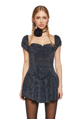 Lodge Party Fuzzy Dress - Gray